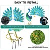 Autodaya 27.5" Tall Metal Peacock Garden Statue - Handmade, 3D