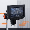 Toolzia 4.3in HD Digital Microscope with 8 LED Lights, 1000X