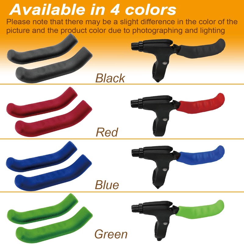 VANSIHO Silicone Brake Lever Covers for Mountain Bike (Blue)