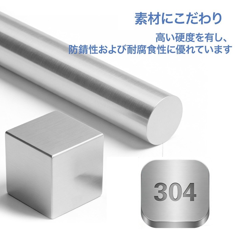 winova 10pcs 304 Stainless Steel Round Rod Solid Shaft Rods
