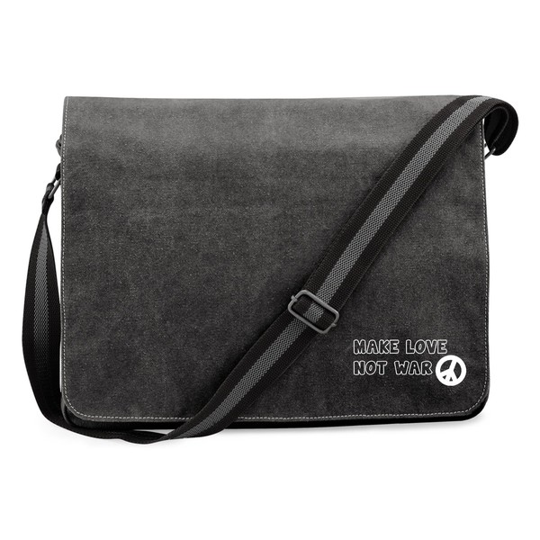 Huuraa Crossbody Bag Make Love not War Geschenk 14 Liter