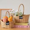 Azushwer 10 Pcs Labels for Baskets, Black Premium Bin Basket