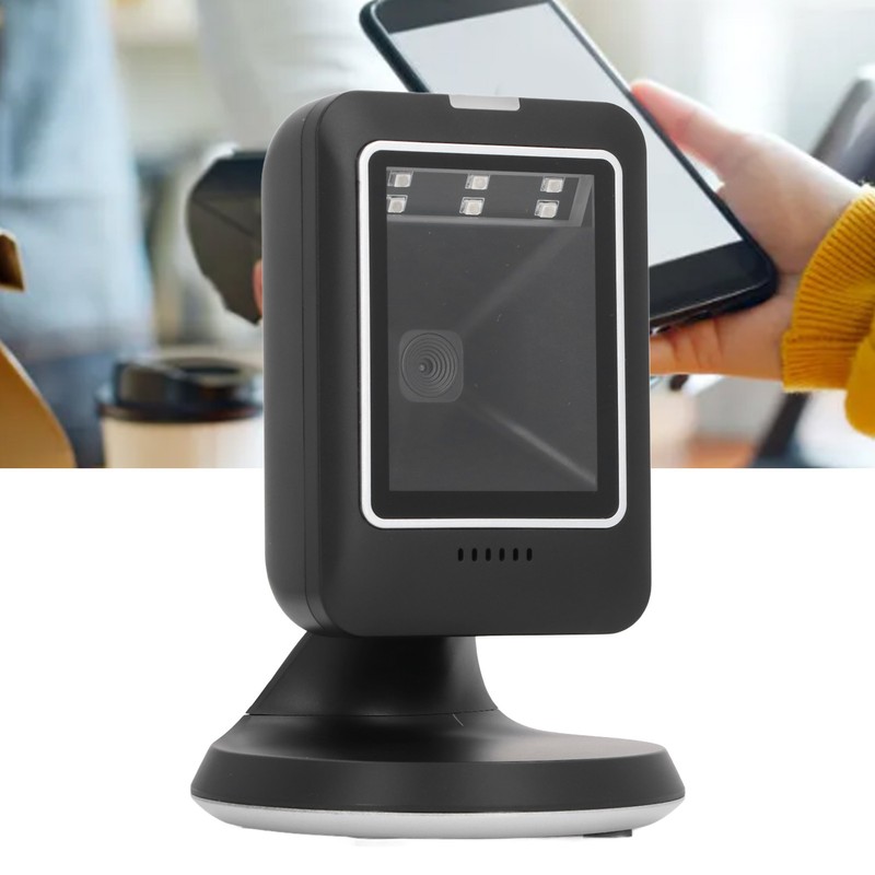 2D Hands Free Barcode Scanner QR Barcode Omnidirectional USB Wired