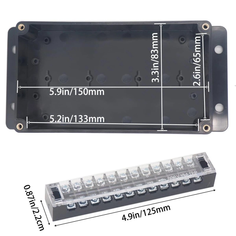 Yetlebox Watertight Junction Box IP67 Waterproof Electrical Project Box with