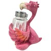 Flamingo Figurines Decorations With Salt and Pepper Shaker Holder, Flamingo