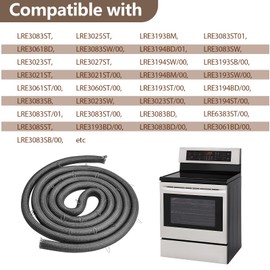 MFZ63174202 Range Oven Door Seal Gasket Compatible with LG Ovens or Ranges LRE3083ST LRE3061BD LRE3023ST LRE3021ST, Replaces MFZ63174201 4422029 AP6801511 PS12590644 EAP12590644 (25 Mounting Clips)