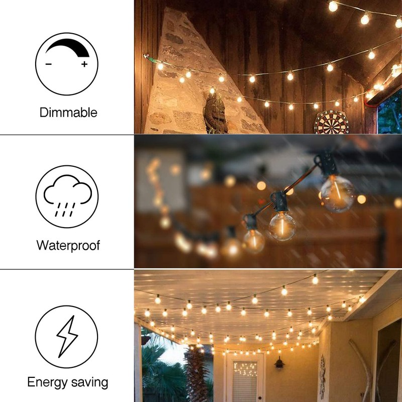 Banord 100FT G40 Globe String Lights, 2700K LED Outdoor Patio