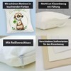 speecheese Meerkat with Clover Leaf Cuddly Cushion with Saying Du