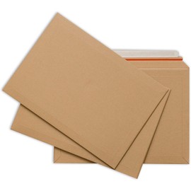 164x180mm || Pack of 20 || AKAR A6/C6 Strong Capacity Book Mailers CD C6 Capacity Board Mailer Heavy Duty 400gsm for Rip & Strip Open Cardboard Envelopes Card Mailers for Royal Mail Large Letter