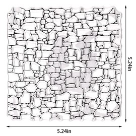 ALIBBON Stone Background Clear Stamps for Card Making and Photo Album Decorations, Stone Wall and Road Transparent Silicone Stamps for Crafting and DIY Scrapbooking