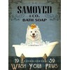 YEEIFFD Dog Diamond Painting Kits, Samoyed Bath Soap Animal Pet