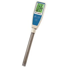TFA Dostmann Check pH Meter ATC Water Quality Control, Hold Function, pH Value, Temperature, Includes Container with Storage Solution for Electrode, L 225 x W 35 x H 20 mm, Silver