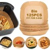 Air Fryer Paper Liners,125Pcs Parchment Paper, Air Fryer Disposable Paper