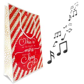 Music Gift Bag "Love Actually", when you open the bag you hear "Love is all around" (cover version), great gift packaging, GagBag by bentino 33 x 23 x 10 cm