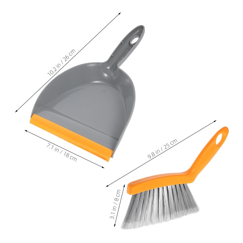 KOMBIUDA 1set Mini Dustpan and Broom for Desktop Cleaning Compact