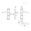 Polished Chrome Door Handles on Backplate - Lever on Bathroom