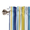 Yellow Blue Stripe Curtains for Living Room/Bedroom/Bathroom/Kitchen Windows - Rod