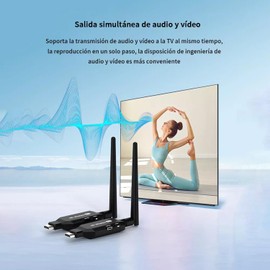 NOVAKA Transmisor y Receptor Inalámbrico HDMI, Kit Extensor HDMI Inalámbrico Portátil, Enchufar y Usar, 1080P,60 Hz para Computadora Portátil,PC,Cámara a HDTV/Proyector