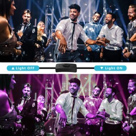 MEGOLUX 365nm 100W LED Black Light with Plug and Switch, 4.9ft Power Cord, IP66 Waterproof Blacklight is Used for Indoor or Outdoor Glow Party, Stage Lighting,Body Paint, Fluorescent Poster