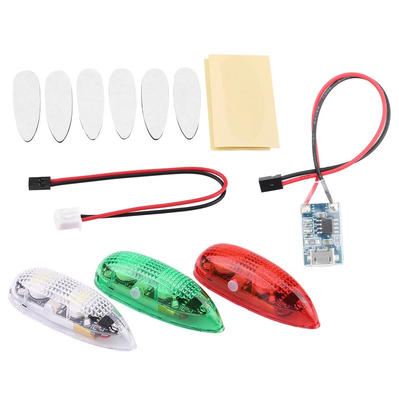 3pcs/set Drone Flash LED Wireless Light for RC Fix Wing