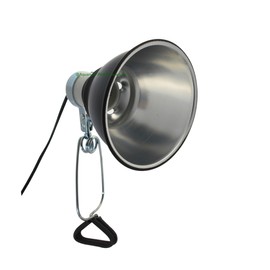 AQUARIUM PLÜDERHAUSEN Terrarium Reflector Clamp Lamp, Lampshade with Ceramic Base E27, up to 100 W, Diameter 150 mm Lamp Holder