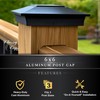 Classy Caps Black Aluminum Deck & Fence Post Cap Fits