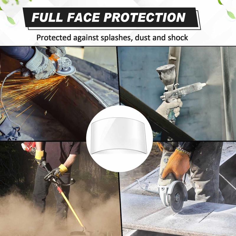 Kingdder 5 Pcs Sandblasting Hood Replacement Lens Clear Face Shield