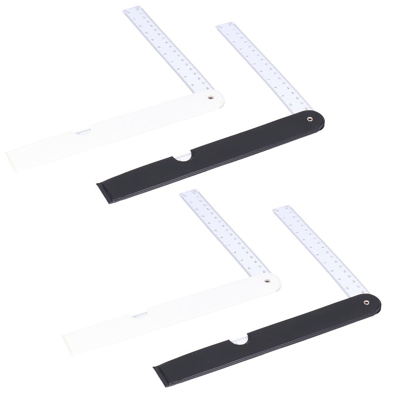4Pcs Multifunctional Fan Scale Ruler Plastic Drafting Foldable Architect Tool