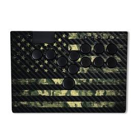 MightySkins Carbon Fiber Skin Compatible with Razer Kitsune - American Camo | Protective, Durable Textured Carbon Fiber Finish | Easy to Apply | Made in The USA