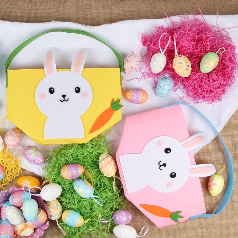 Meleager Felt Easter Bags, Pack of 2 Children's Easter Baskets,