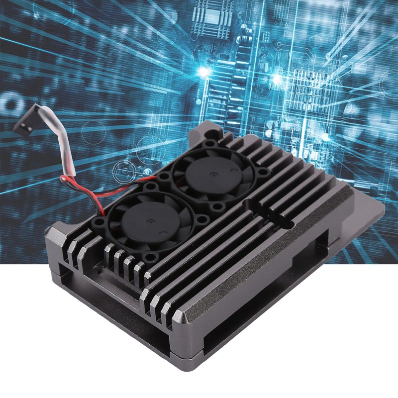 Aluminum Alloy Cooling Case Heat Dissipation Enclosure with Fan for