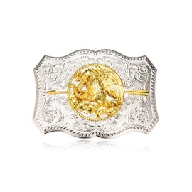MASOP VOGU Men's Western Belt Buckles Eagle Belt Buckle American Cowboy Cowgirl Country Belts for Men Women