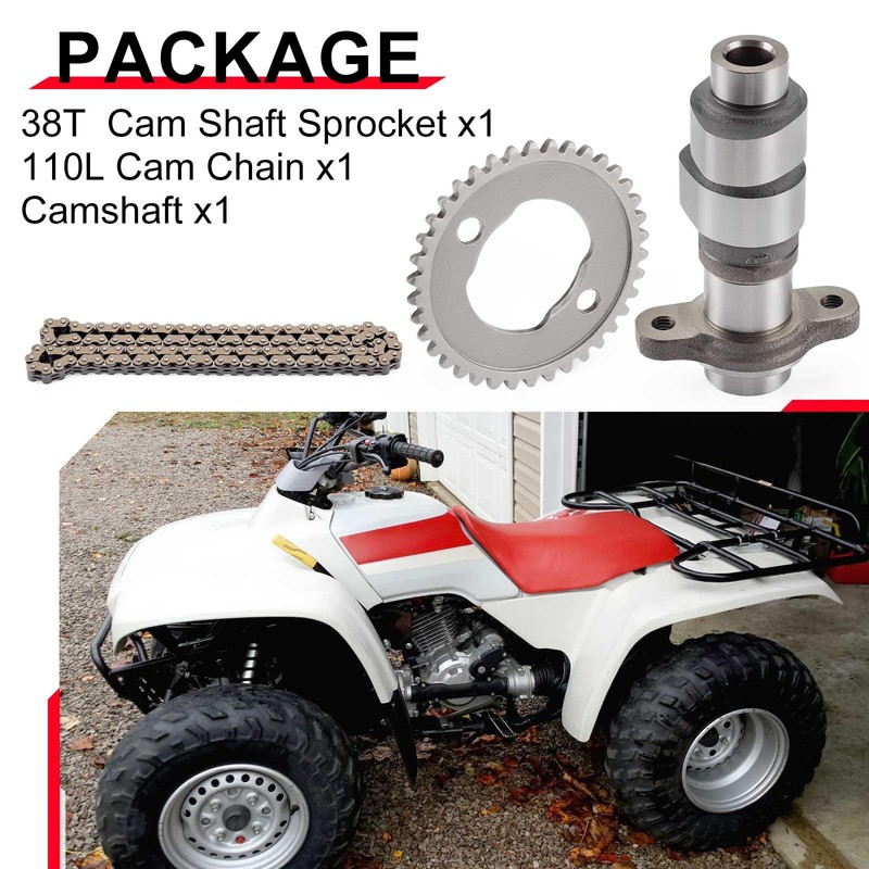 Camshaft & Cam Timing Chain w/Sprocket for Honda Fourtrax 300