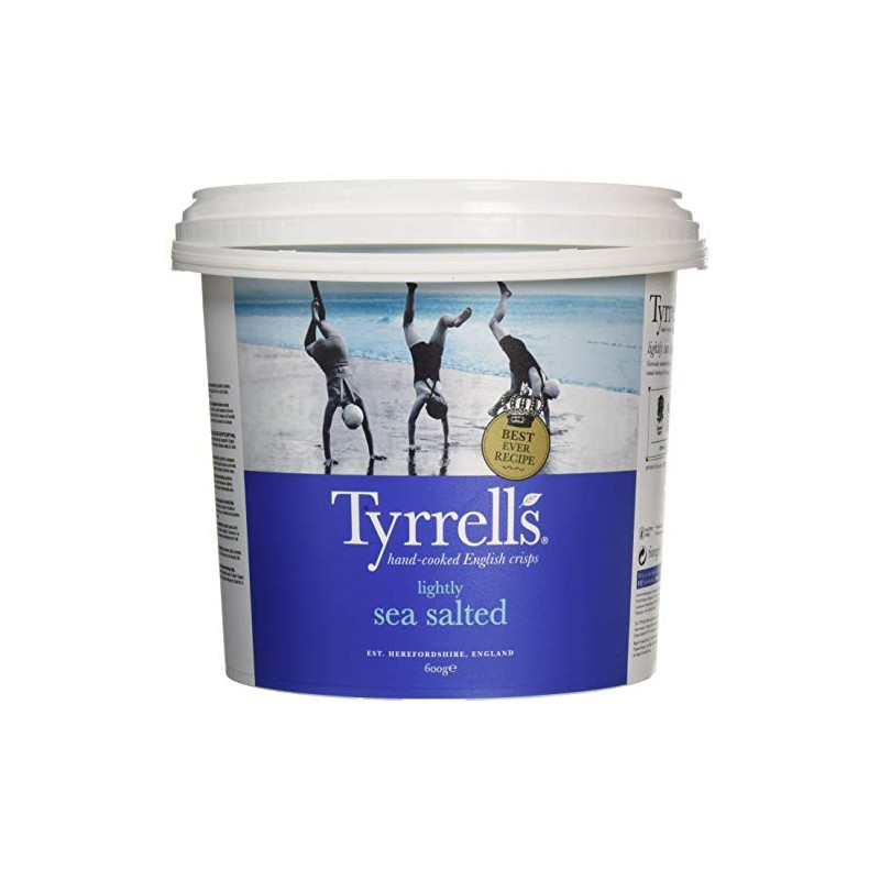 Tyrrells English Crips Hand Cooked Lightly Sea Salted, 600g