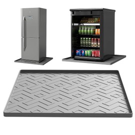 EWX Mini Fridge Silicone Mat 23.6"x23.6"x0.5" - Non-Slip, Spill-Proof, Drip Prevention | Ideal for Refrigerators, Washing Machines, Dryers, Wine Coolers, and Dishwashers