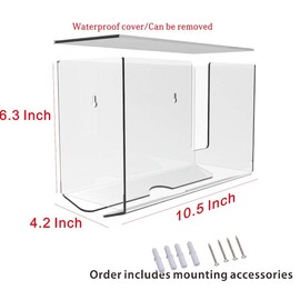Cq acrylic Wall Mount Paper Towel Dispenser with Lid,Clear Folded Paper Towel Holder for Bathroom Toilet and Kitchen,Suitable for Z-fold, C-fold or Multi-Fold Paper Towels,Pack of 1