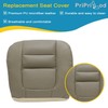 Priprilod Microfiber Leather Driver Bottom Replacement Seat Cover TAN Fit
