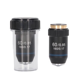 Achromatic Objective, 60X Achromatic Microscope Objective Lens High Magnification 20.2mm Thread for Compound Magnifier Supplies, Borescopes