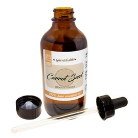 Carrot Seed Essential Oil 4 fl oz (118 ml) Glass Bottle w/Glass Dropper – 100% Pure Essential Oil