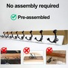WEBI Coat Rack Wall Mount,17” Solid Wood Coat Hooks Wall