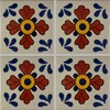 4.2x4.2 9 pcs Blue Seville Talavera Mexican Tile