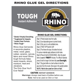 Rhino Glue Gel, Heavy Duty 40 Gram Clear
