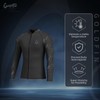 GoldFin Mens Wetsuit Top, 3mm Wetsuits Men Neoprene Jacket Long