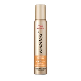 Wellaflex Curls & Waves Foam Firmer for Women, Up to 24 Hours Strong Hold for Swinging Curls, Gentle on the Scalp, Dermatologically Tested, Free from Silicones, Hold Level 3, 200 ml