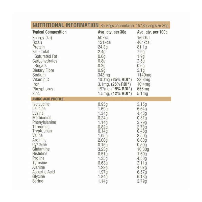 Amazonia RAW Collagen Protein + Vanilla Maple, 450g
