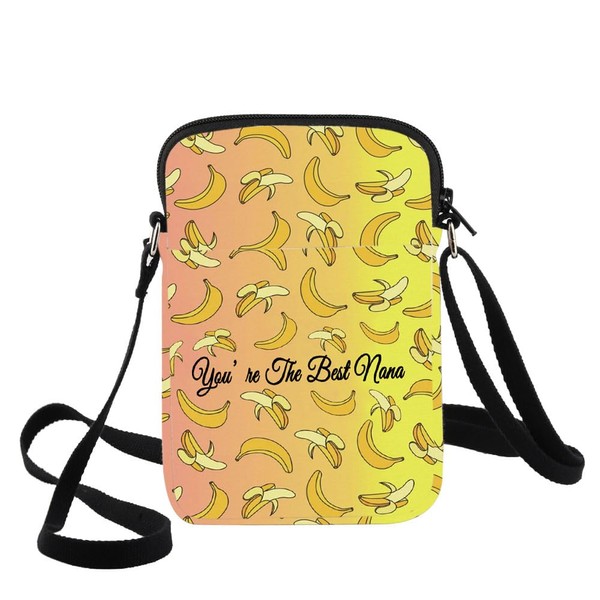 G2TUP Funny Nana Crossbody Bag Nana Grandmother Gift Banana Grandma