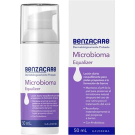 BENZACARE Microbioma Equalizer Loción Hidratante Facial 1 pz 50 ml Hidrata y Calma la Piel Después de Usar un Tratamiento para Acné Dermatológicamente Probado