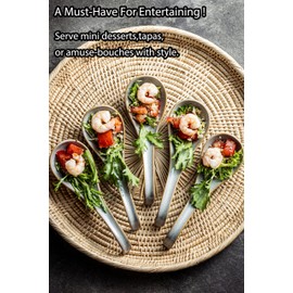 LYEOBOH Ceramic Asian Soup Spoons Set of 6 with Long Handle for Kitchen, Restaurant, Japanese Ramen Spoons with Deep Hook Design, Dishwasher & Microwave Safe, Gray