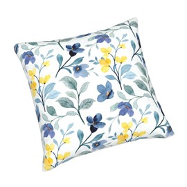 AELUTYSH Yellow Blue Floral Throw Pillow Covers 22x22 Inch Set of 2 Spring Sage Green Pillow Covers Farmhouse Flowers Leaves Outdoor Pillowcase Square Cushion Covers for Home Sofa Bedroom