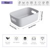 Storage Baskets, Set of 6, Storage Basket with Handle, Plastic,